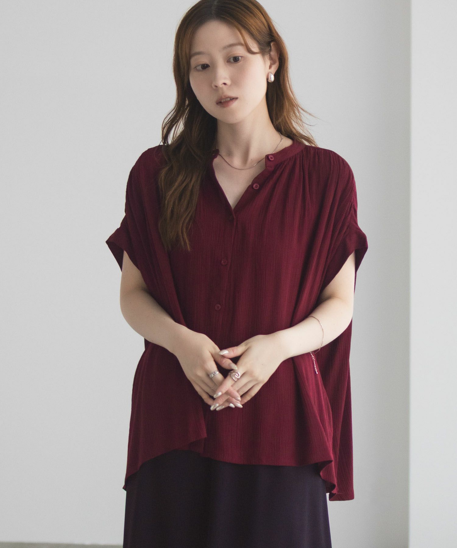 Howdy Marie  インドファブリック ギャザーブラウス レディース商品画像-11