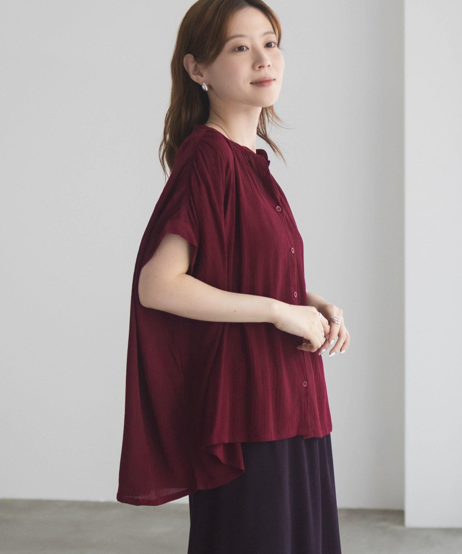 Howdy Marie インドファブリック ギャザーブラウス レディース商品画像-12