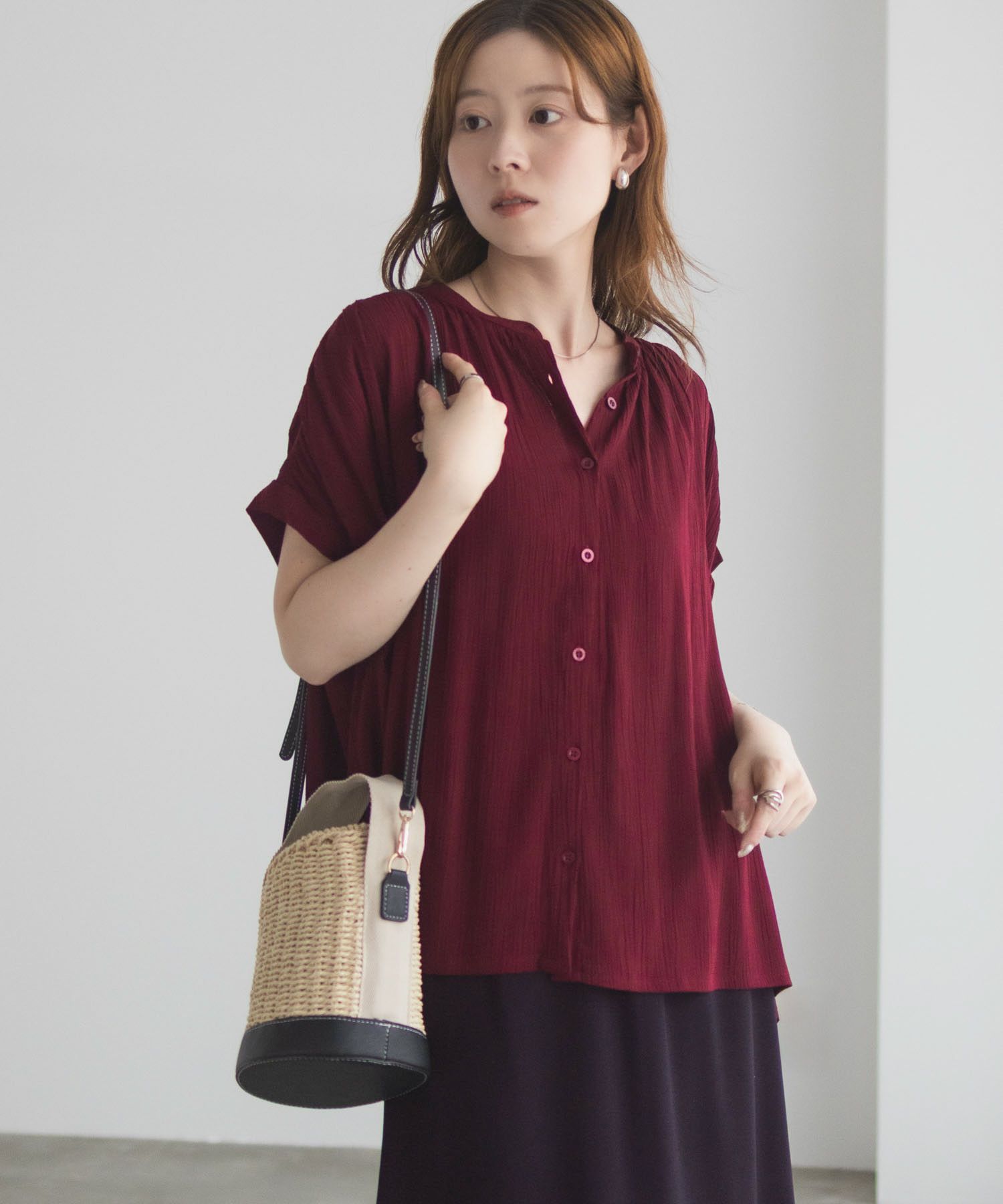 Howdy Marie  インドファブリック ギャザーブラウス レディース商品画像-13