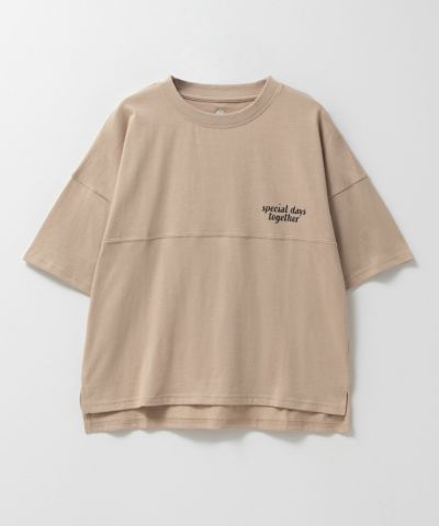 T-GRAPHICS  ロゴ5分袖ビッグTシャツ キッズ ネコポス 対応商品