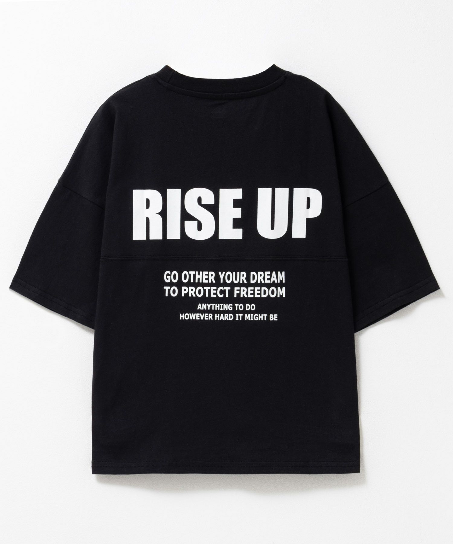 T-GRAPHICS  切替5分袖ビッグTシャツ キッズ メール便 対応商品商品画像-1