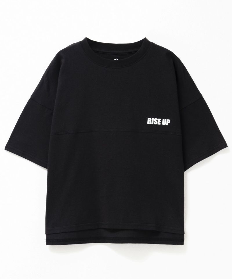 T-GRAPHICS  切替5分袖ビッグTシャツ キッズ メール便 対応商品商品画像-2