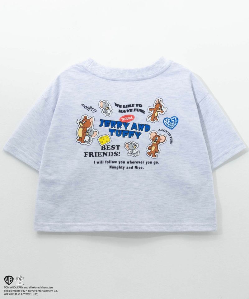 Tom and Jerry ショート丈胸刺繍Tシャツ キッズ メール便 対応商品商品画像-2