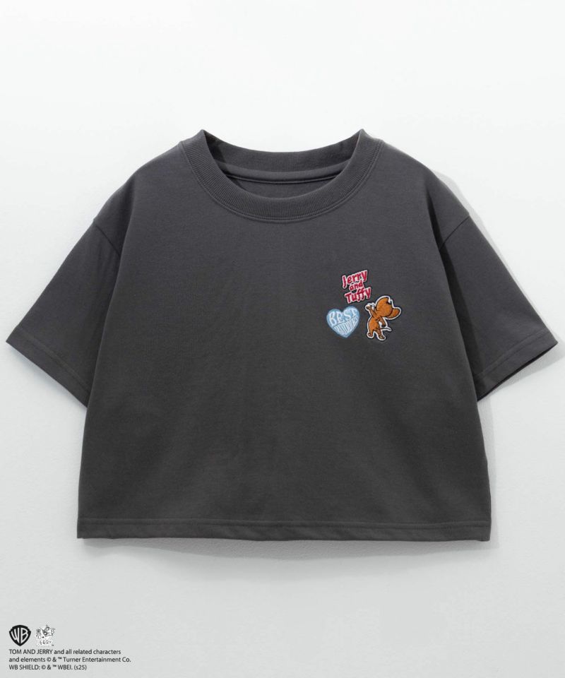 Tom and Jerry ショート丈胸刺繍Tシャツ キッズ メール便 対応商品商品画像-3
