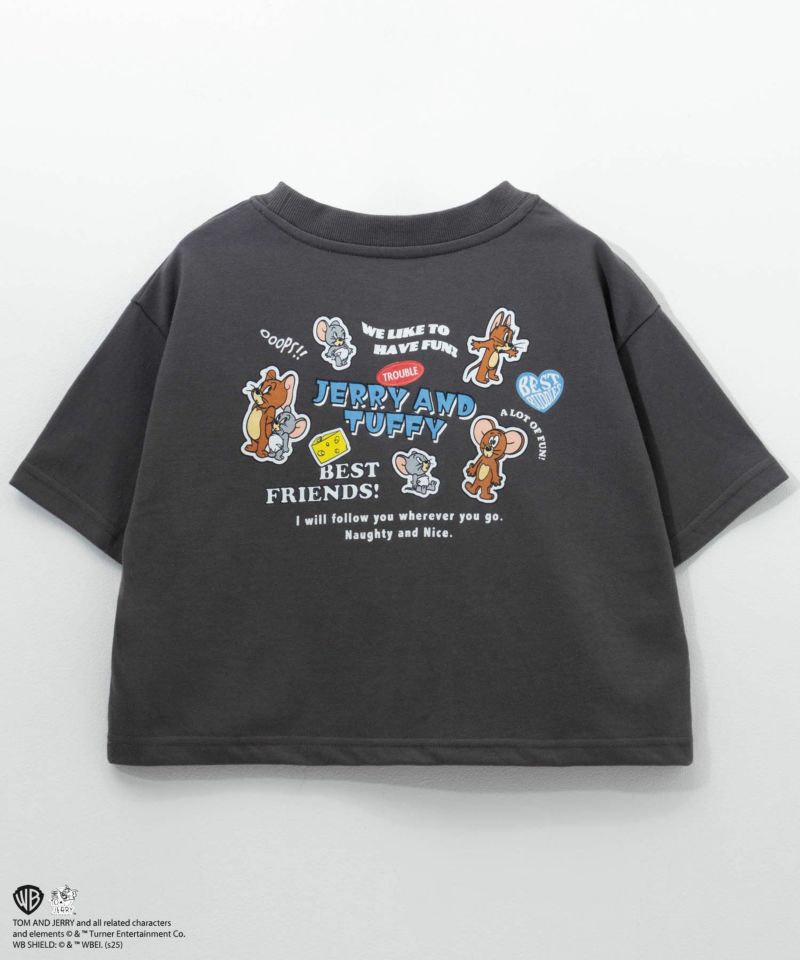 Tom and Jerry ショート丈胸刺繍Tシャツ キッズ メール便 対応商品商品画像-4