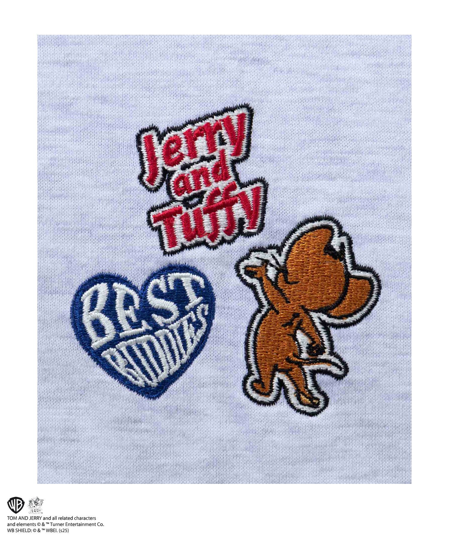 Tom and Jerry ショート丈胸刺繍Tシャツ キッズ メール便 対応商品商品画像-5