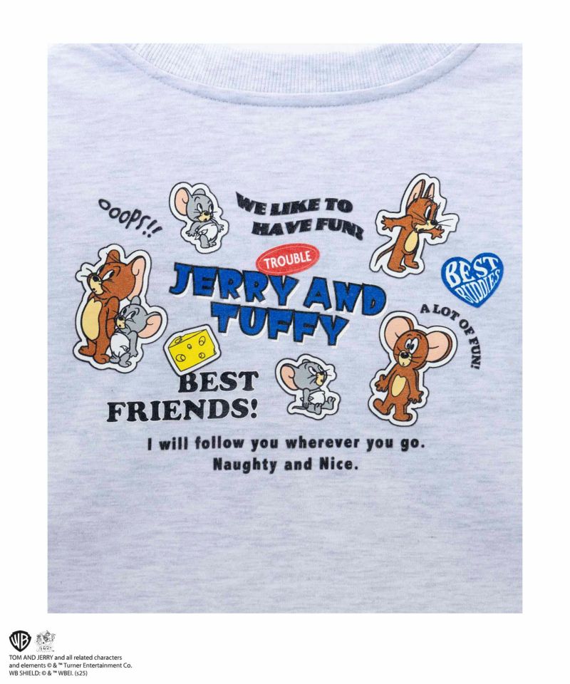 Tom and Jerry ショート丈胸刺繍Tシャツ キッズ メール便 対応商品商品画像-6