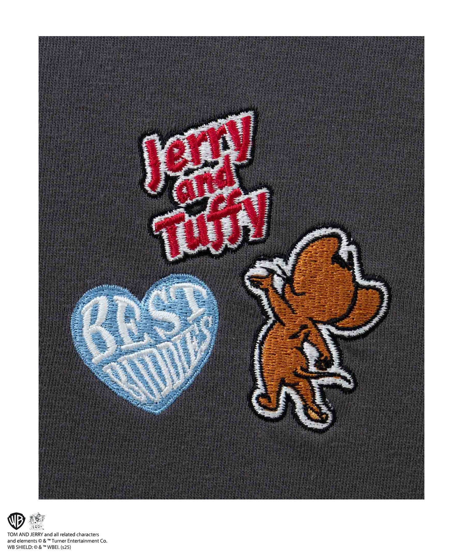 Tom and Jerry ショート丈胸刺繍Tシャツ キッズ ネコポス 対応商品