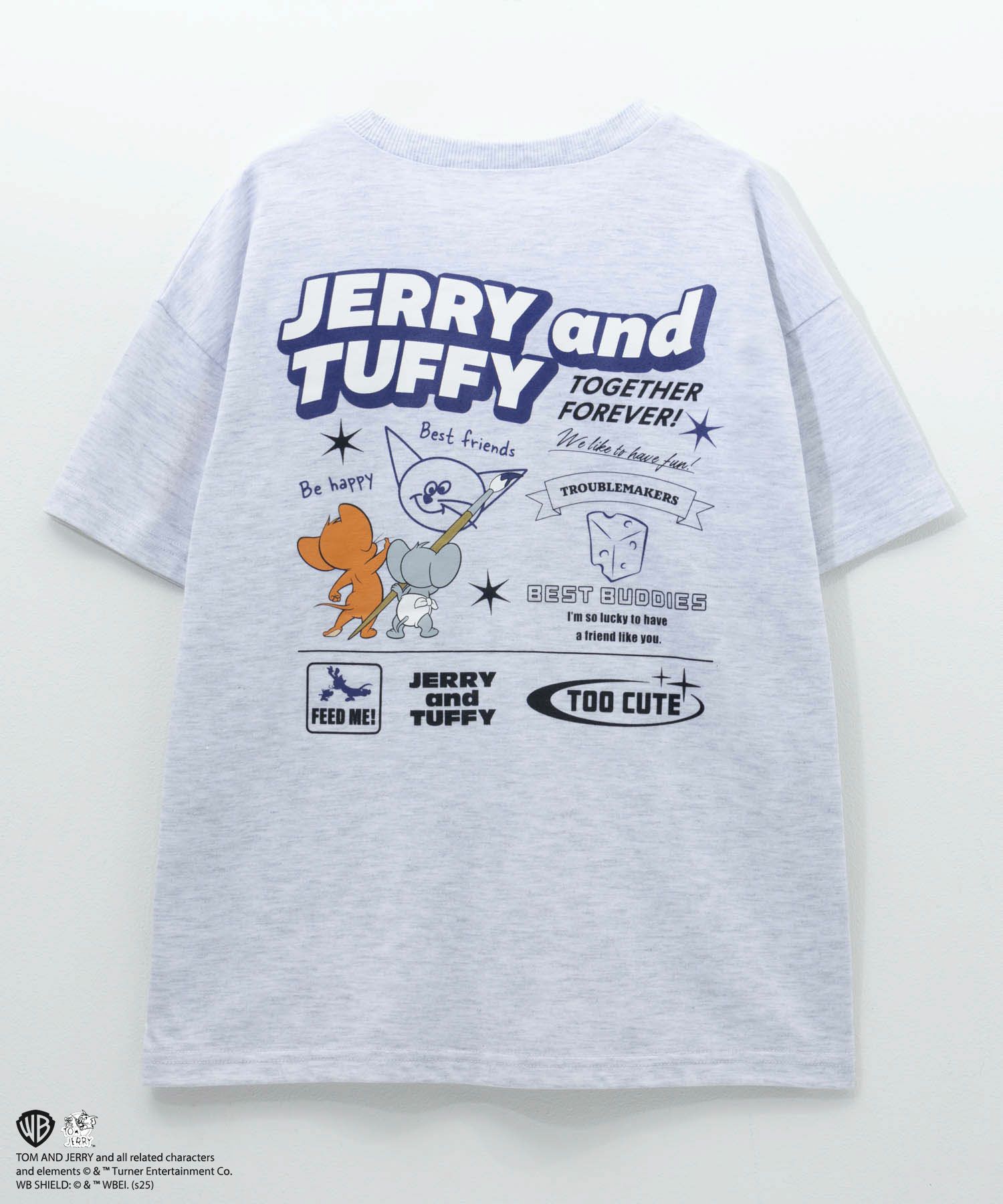 Tom and Jerry 胸刺繍ビッグTシャツ キッズ メール便 対応商品商品サムネイル-1