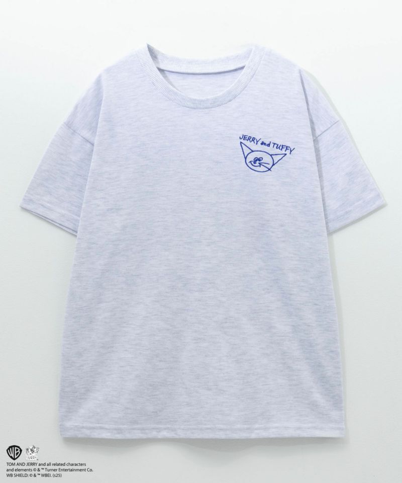 Tom and Jerry 胸刺繍ビッグTシャツ キッズ メール便 対応商品商品画像-2