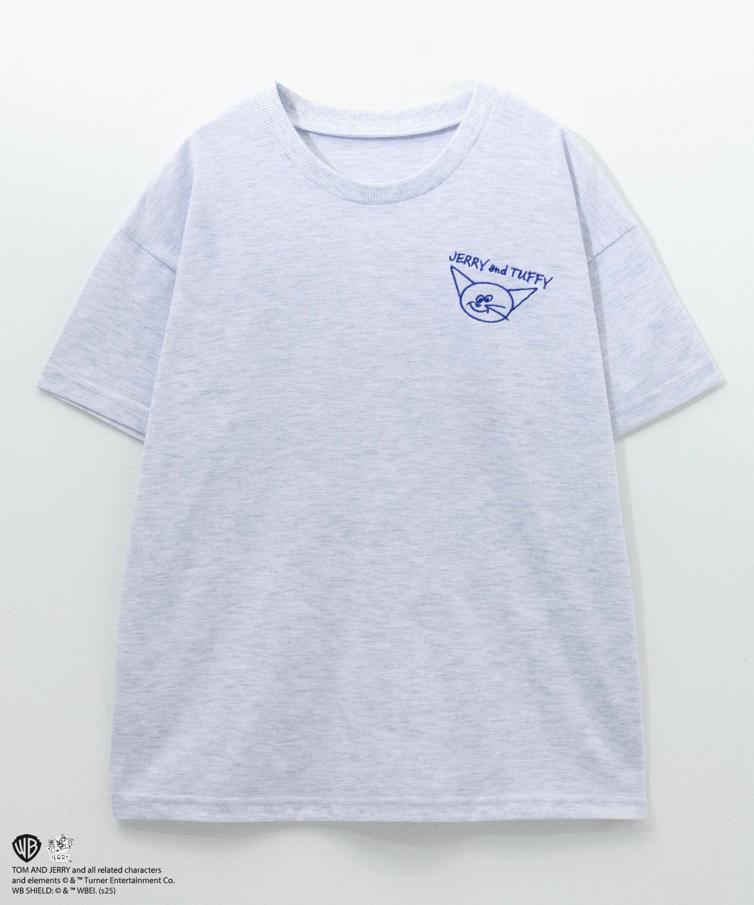 Tom and Jerry 胸刺繍ビッグTシャツ キッズ メール便 対応商品商品画像-2