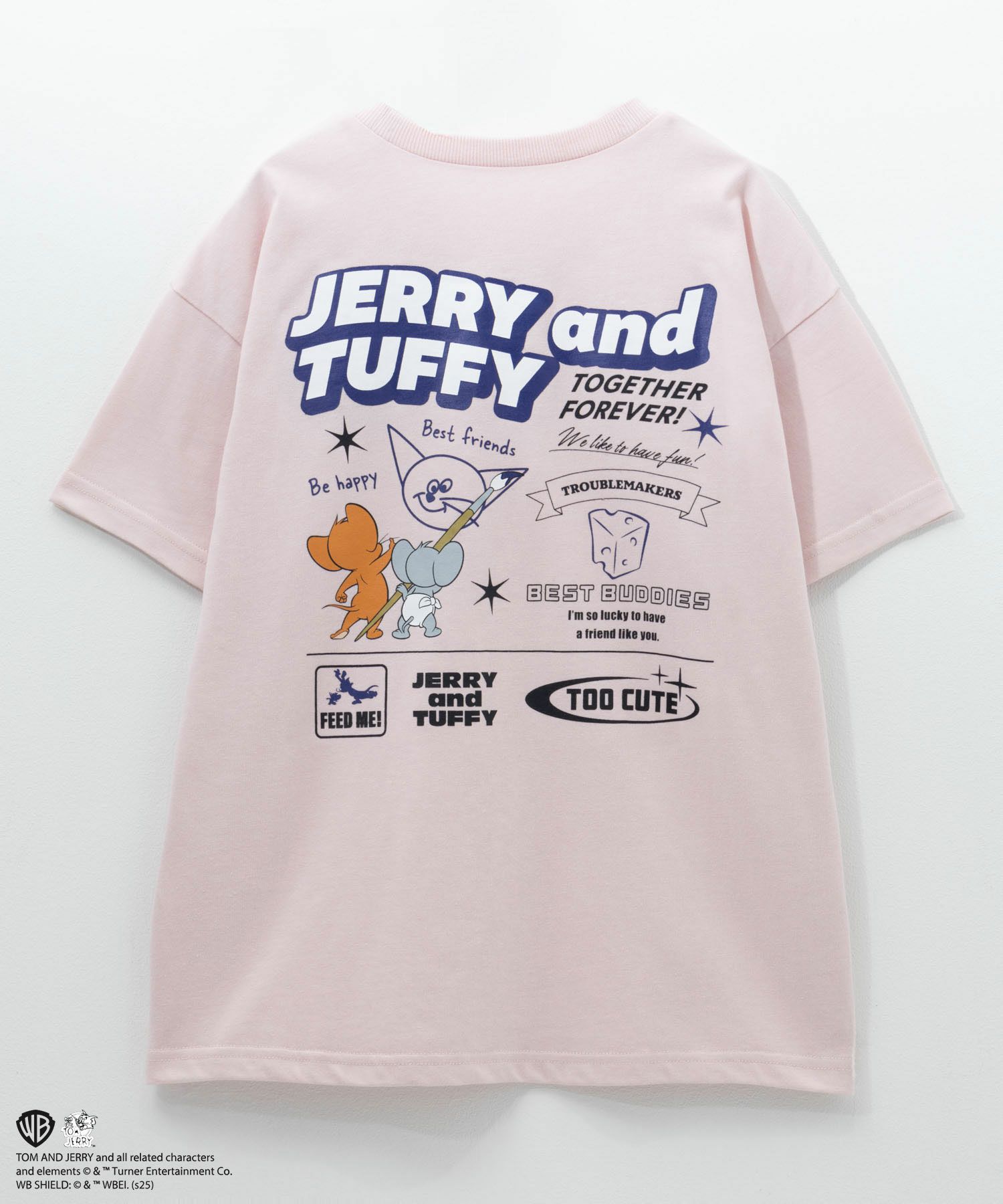 Tom and Jerry 胸刺繍ビッグTシャツ キッズ メール便 対応商品商品画像-3