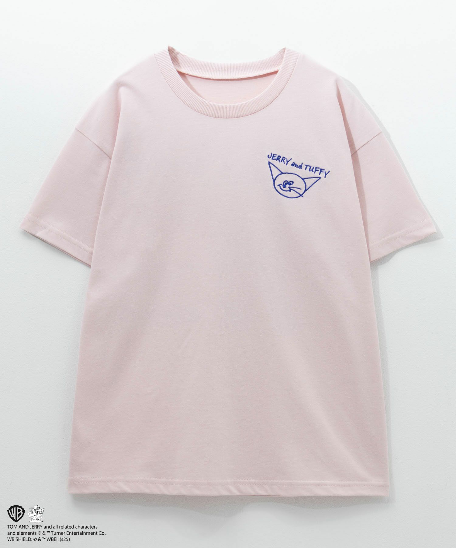 Tom and Jerry 胸刺繍ビッグTシャツ キッズ メール便 対応商品商品画像-4