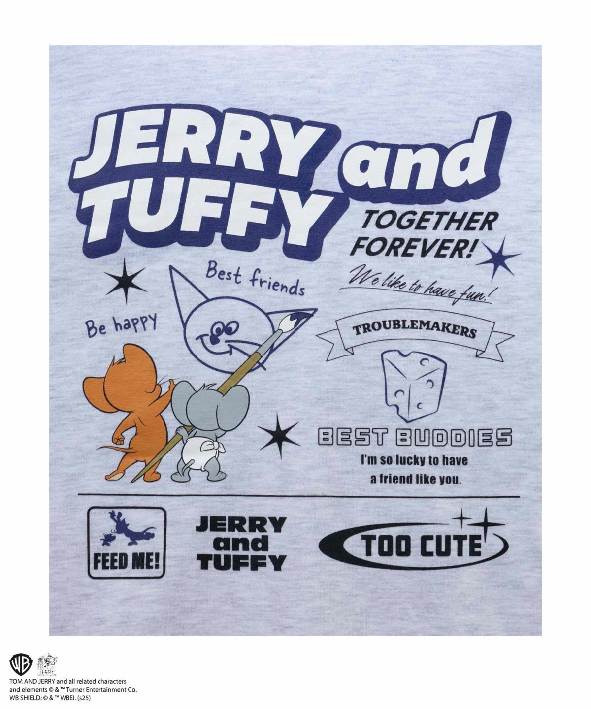 Tom and Jerry 胸刺繍ビッグTシャツ キッズ ネコポス 対応商品