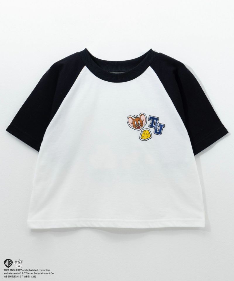 Tom and Jerry ショート丈胸刺繍Tシャツ キッズ メール便 対応商品商品画像-2