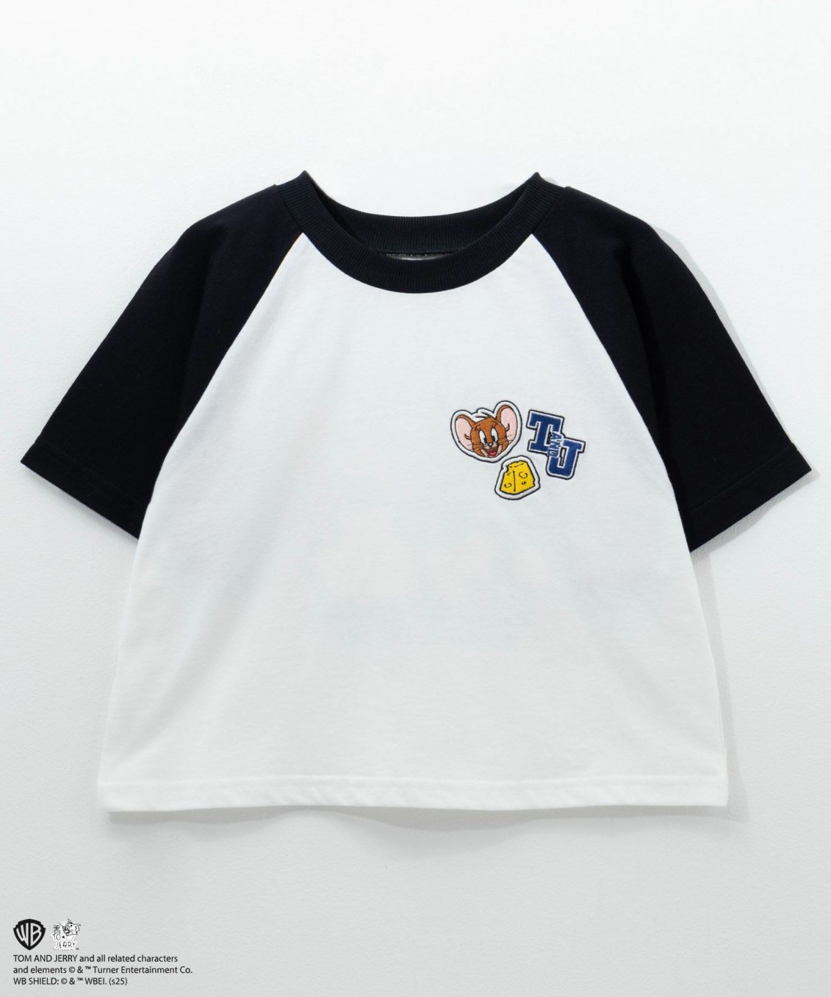 Tom and Jerry ショート丈胸刺繍Tシャツ キッズ ネコポス 対応商品