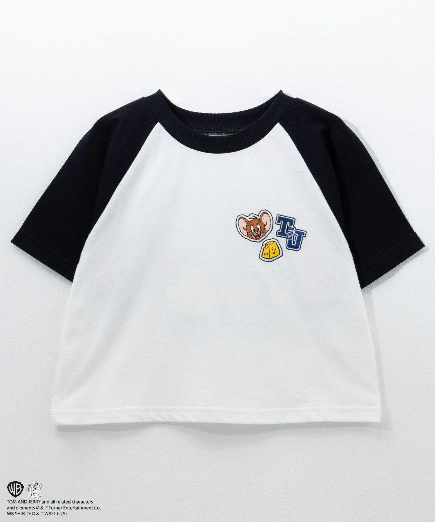 Tom and Jerry ショート丈胸刺繍Tシャツ キッズ メール便 対応商品商品サムネイル-2