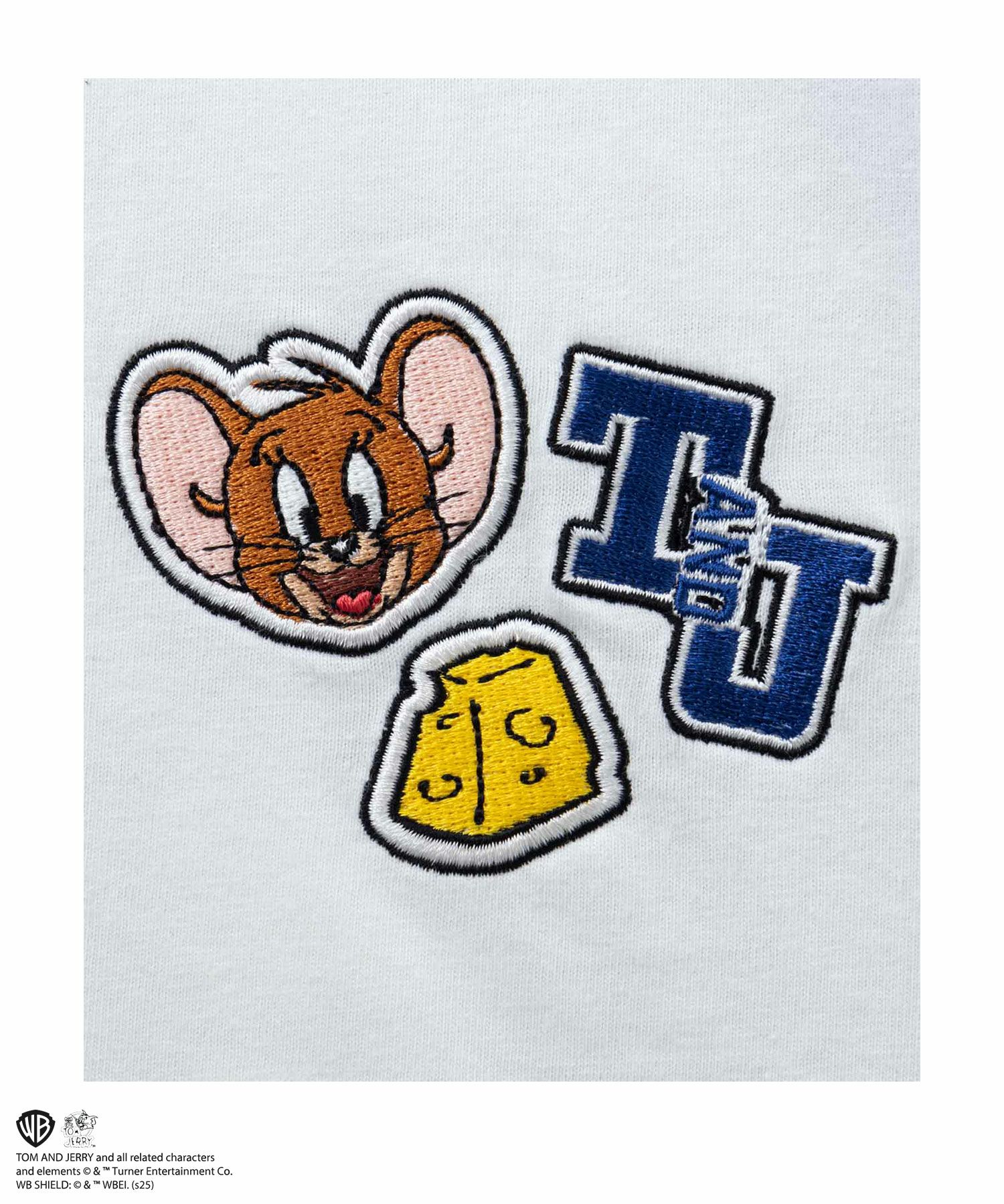 Tom and Jerry ショート丈胸刺繍Tシャツ キッズ メール便 対応商品商品サムネイル-3
