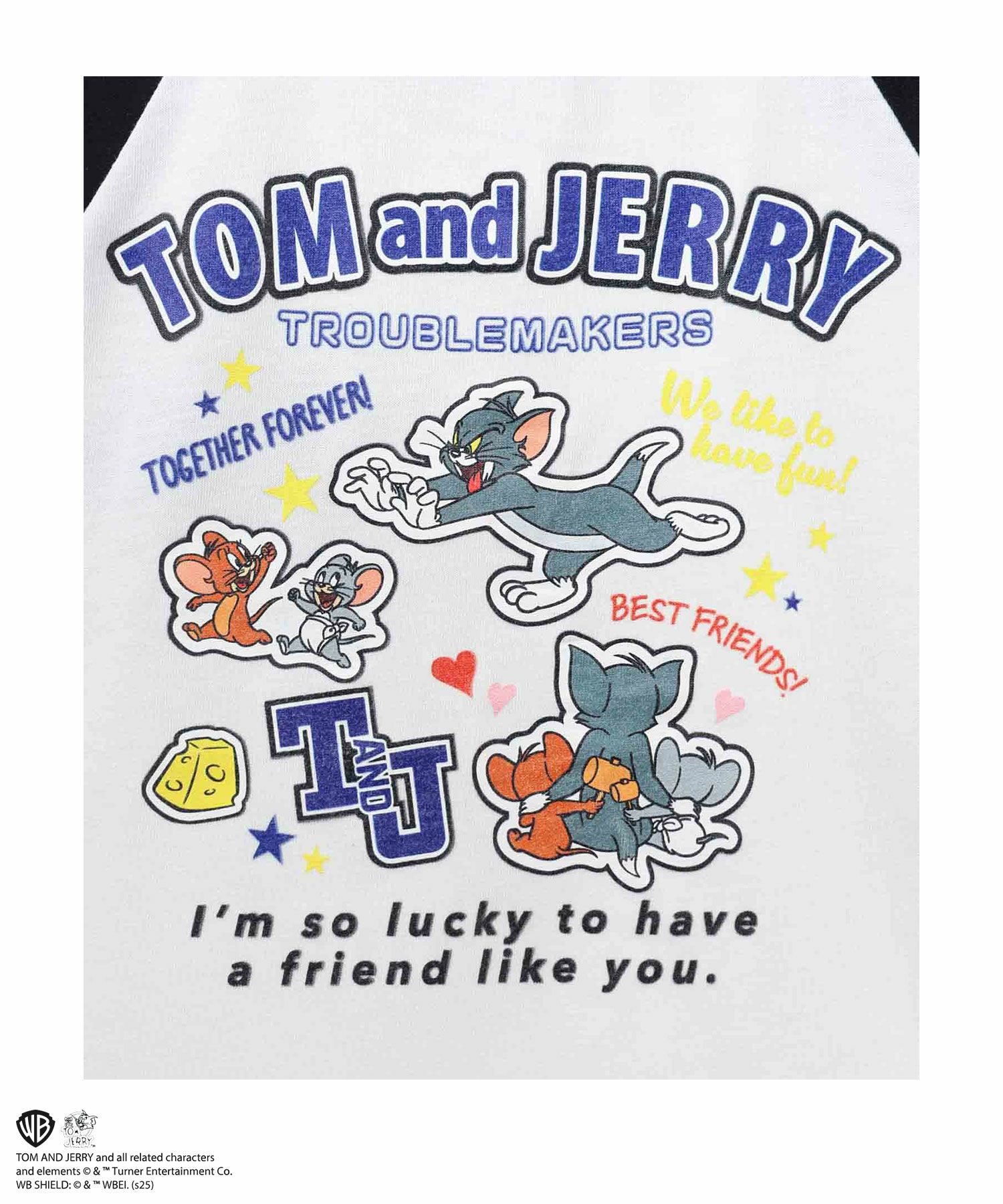 Tom and Jerry ショート丈胸刺繍Tシャツ キッズ メール便 対応商品商品サムネイル-4