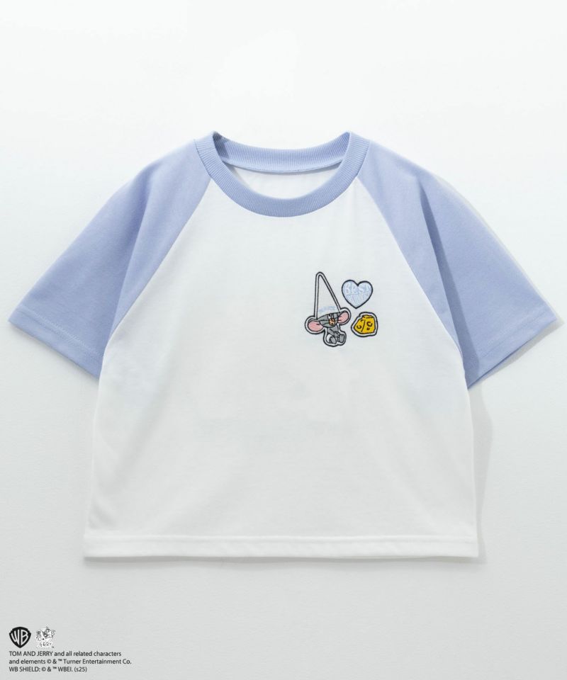 Tom and Jerry ショート丈胸刺繍Tシャツ キッズ メール便 対応商品商品画像-1