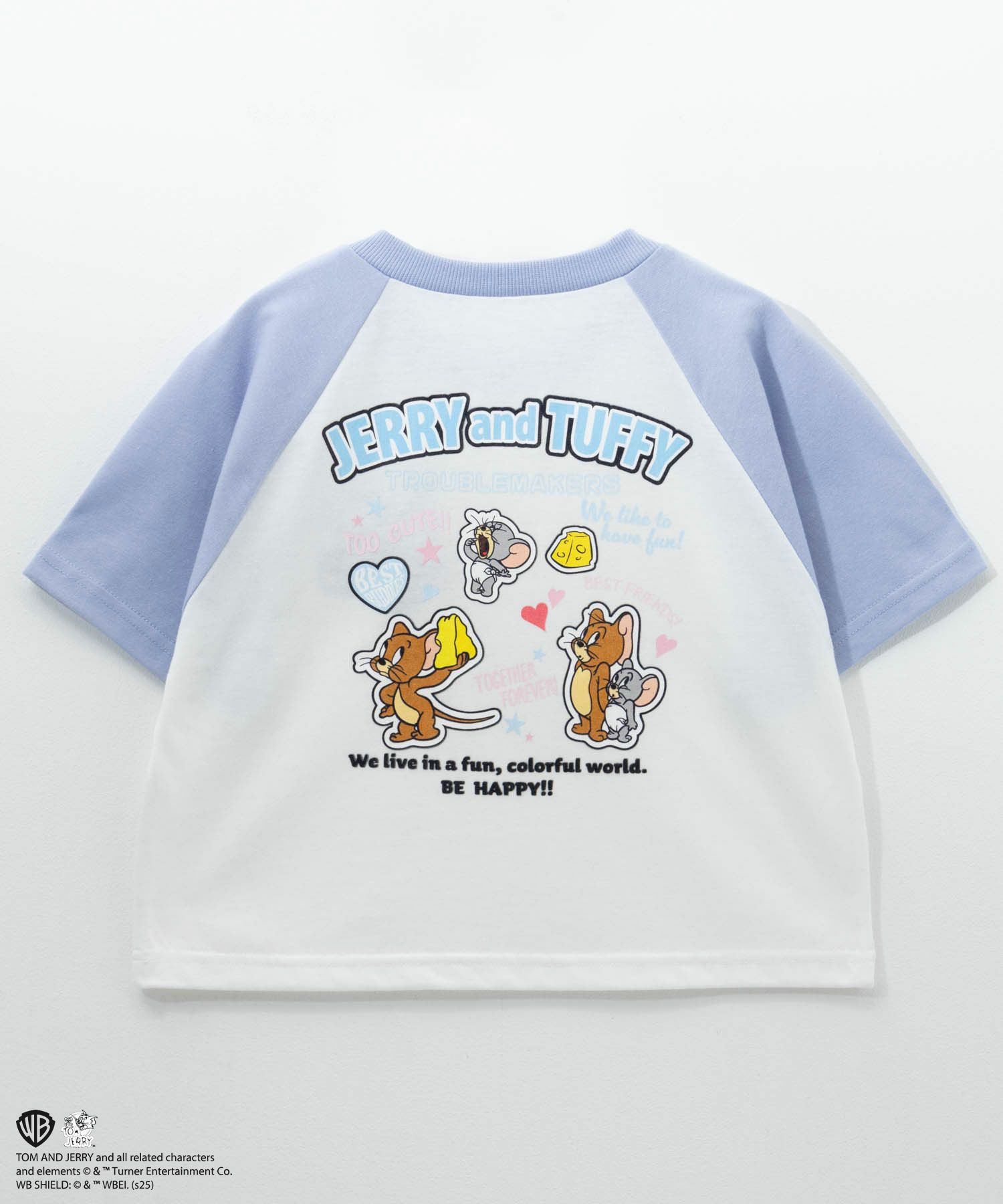 Tom and Jerry ショート丈胸刺繍Tシャツ キッズ メール便 対応商品商品画像-2