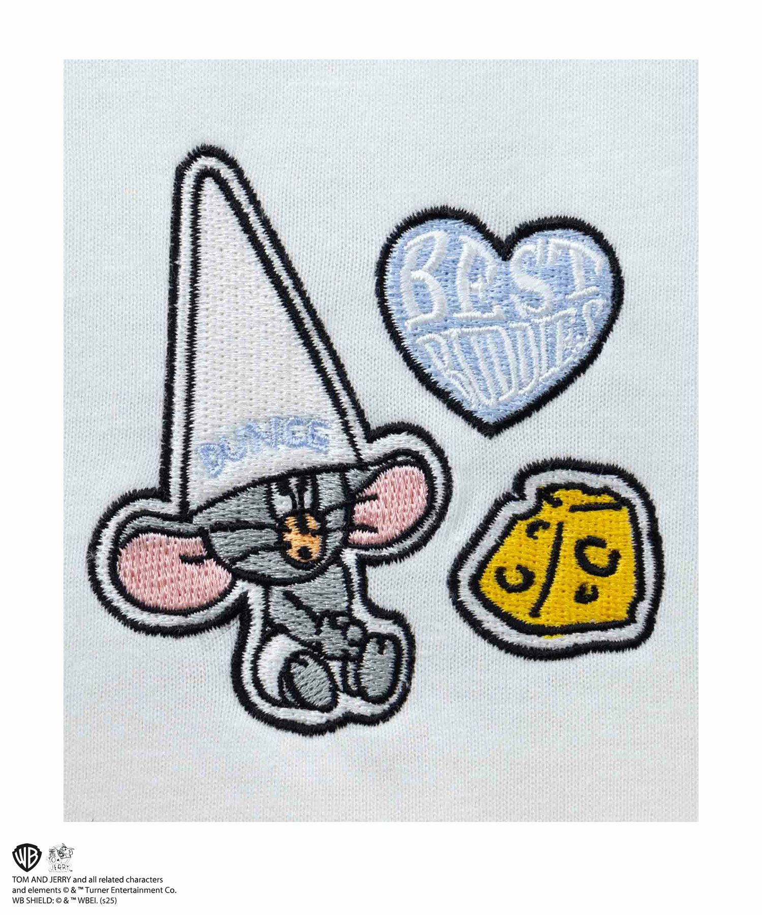 Tom and Jerry ショート丈胸刺繍Tシャツ キッズ メール便 対応商品商品画像-3