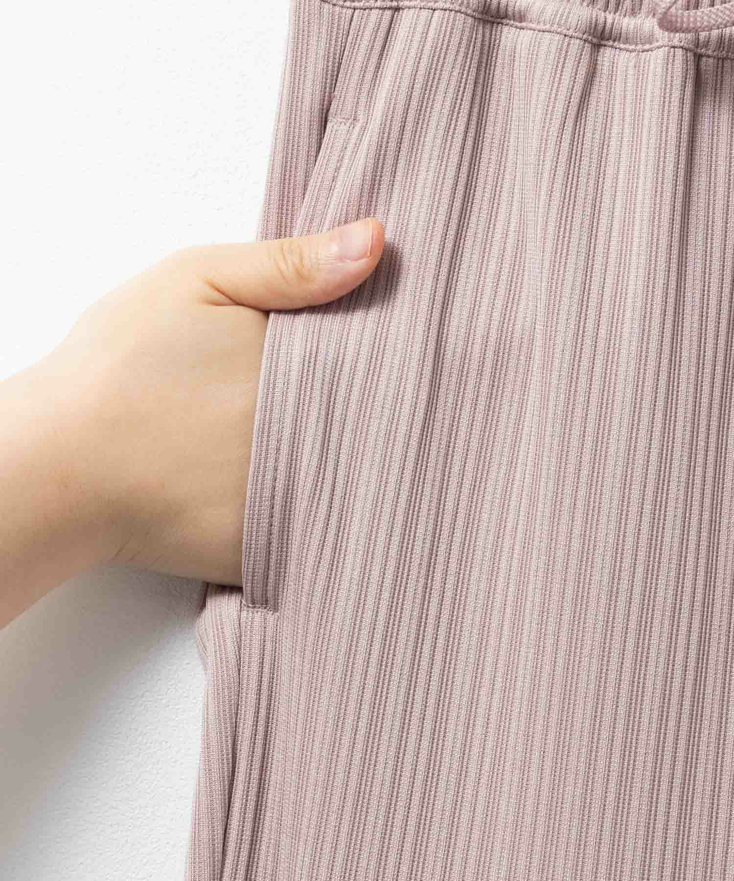NAVY リブワイドフレアパンツ キッズ