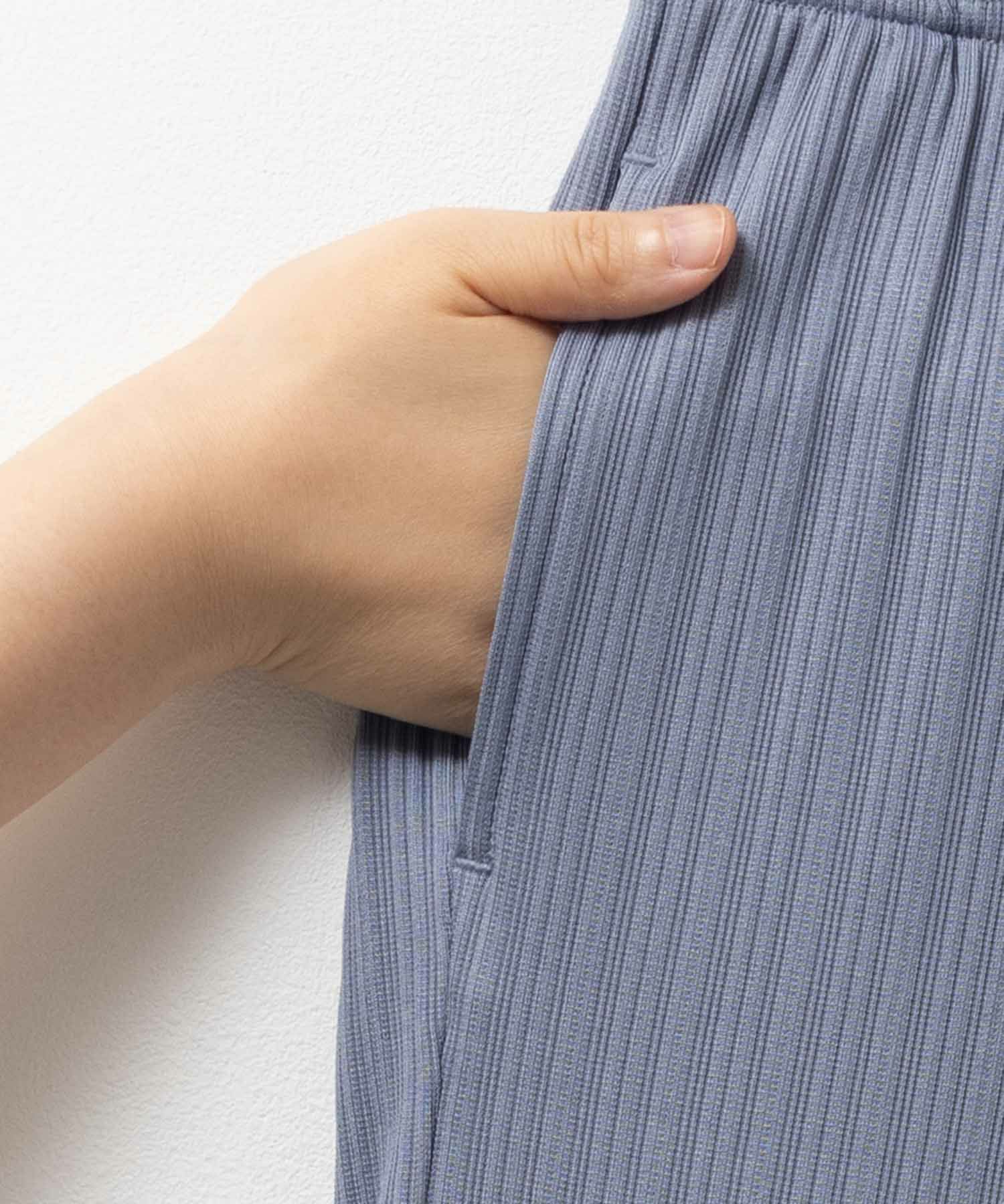 NAVY リブワイドパンツ キッズ