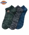 Dickies アンクルソックス 引き揃え刺繍 3足組 メンズ