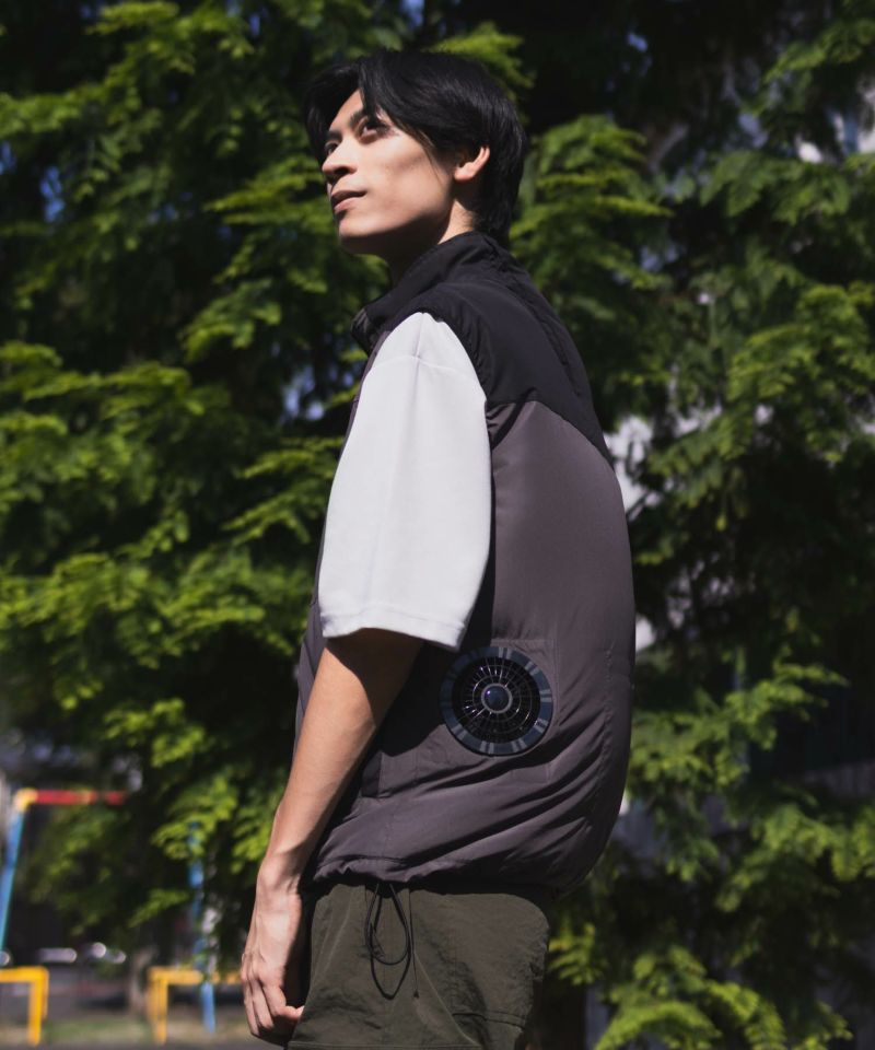 NAVY  空調風神服(R)×EXFROZEN ファン付きベスト メンズ商品画像-1