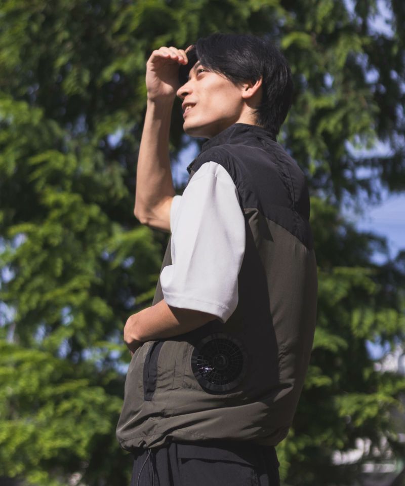 NAVY 空調風神服(R)×EXFROZEN ファン付きベスト メンズ商品画像-3