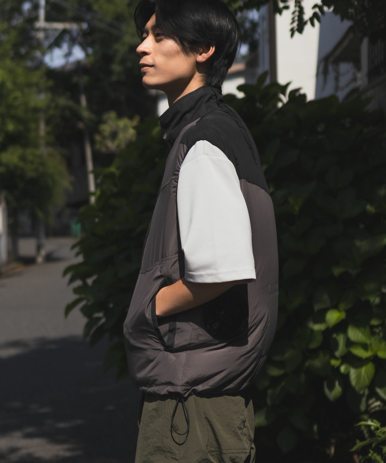 NAVY  空調風神服(R)×EXFROZEN ファン付きベスト メンズ商品サムネイル-5