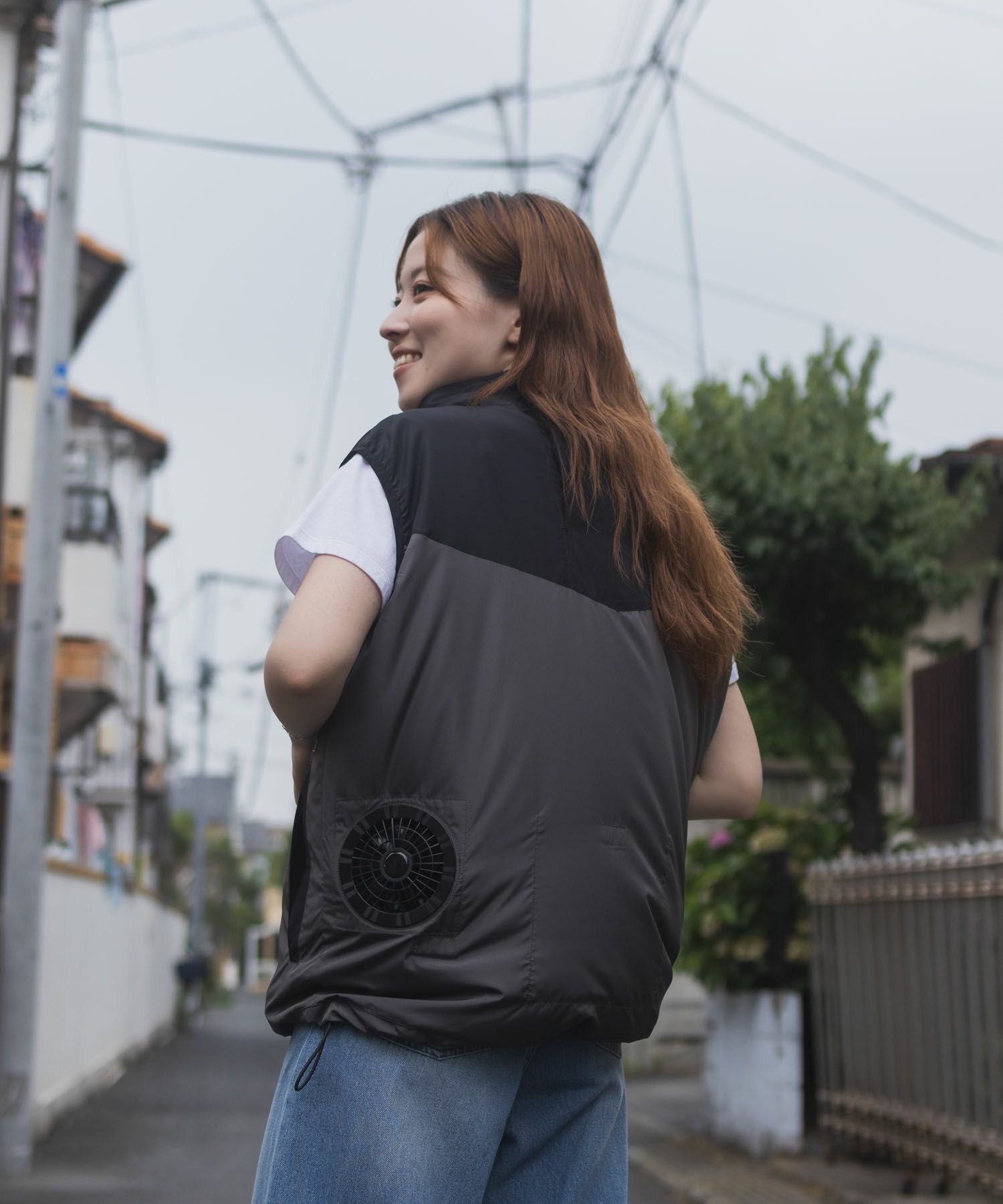 NAVY  空調風神服(R)×EXFROZEN ファン付きベスト メンズ商品画像-7