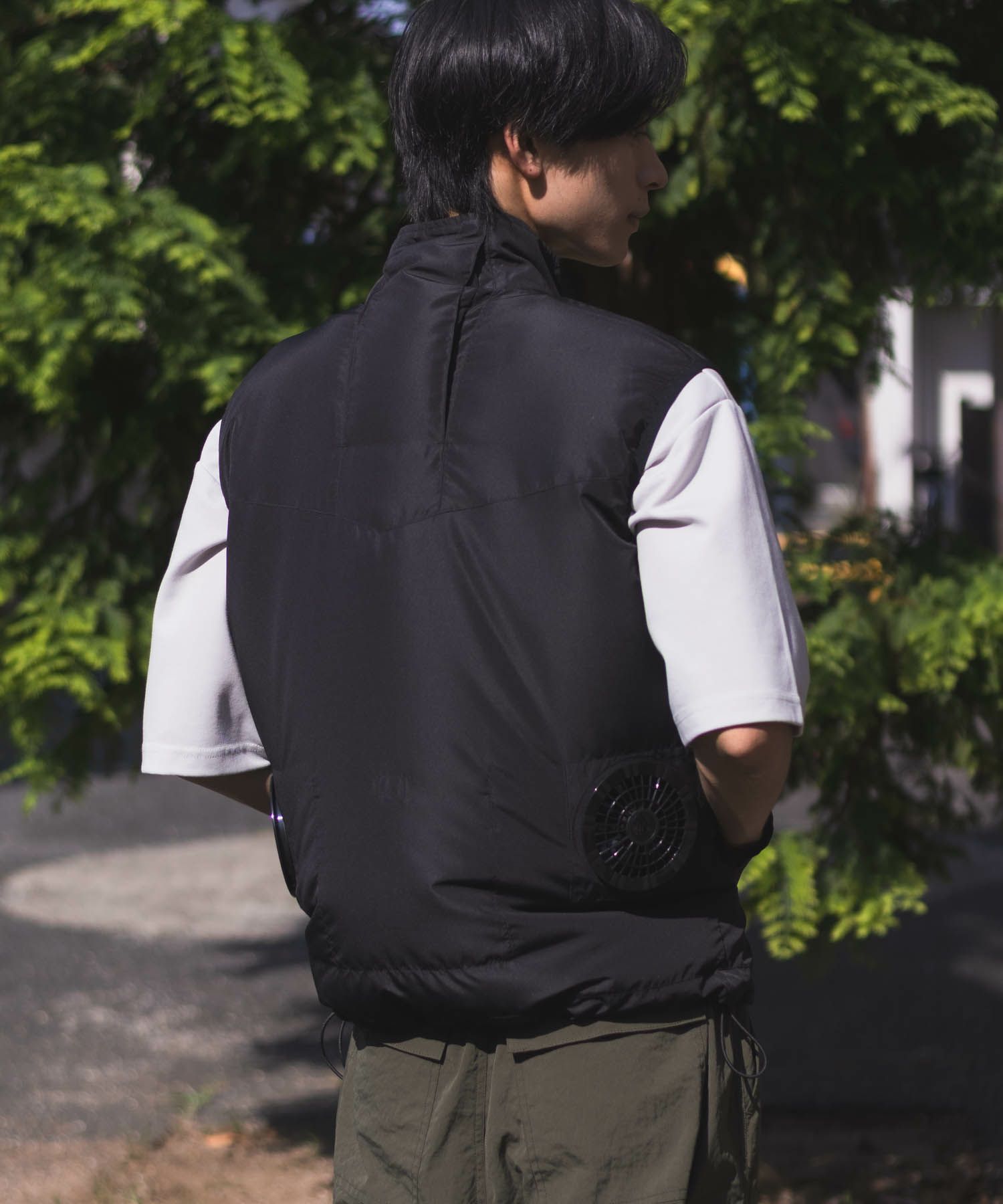 NAVY  空調風神服(R)×EXFROZEN ファン付きベスト メンズ商品サムネイル-10