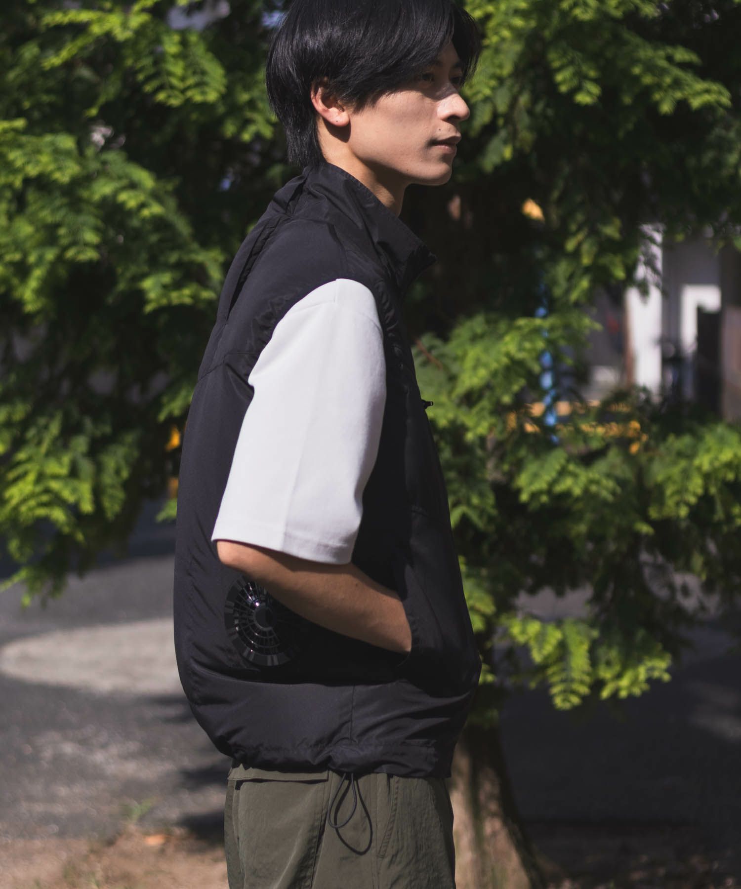 NAVY  空調風神服(R)×EXFROZEN ファン付きベスト メンズ商品サムネイル-11