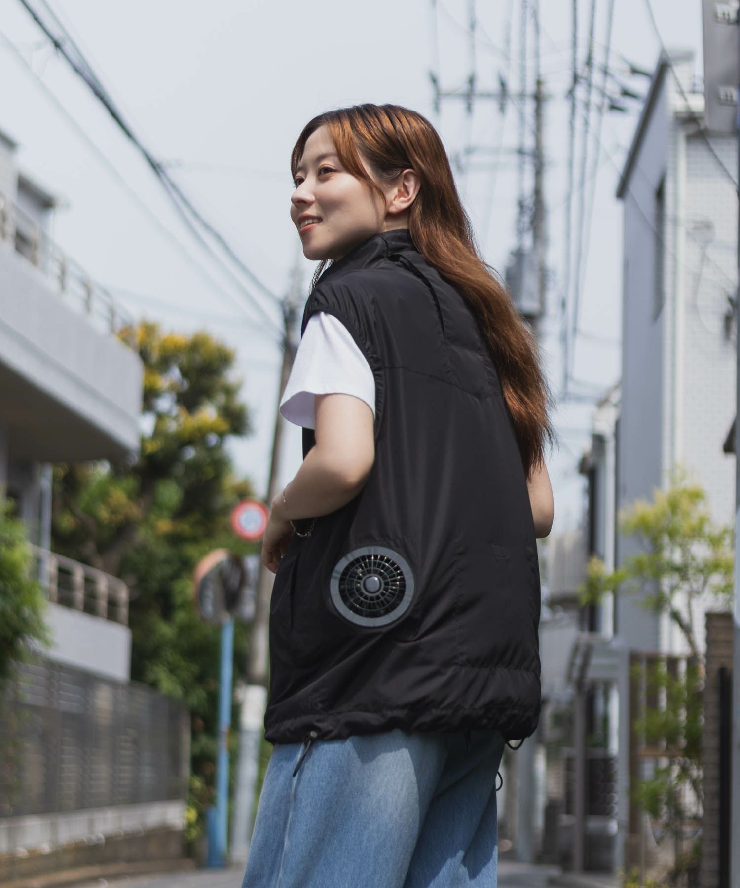 NAVY  空調風神服(R)×EXFROZEN ファン付きベスト メンズ商品サムネイル-13