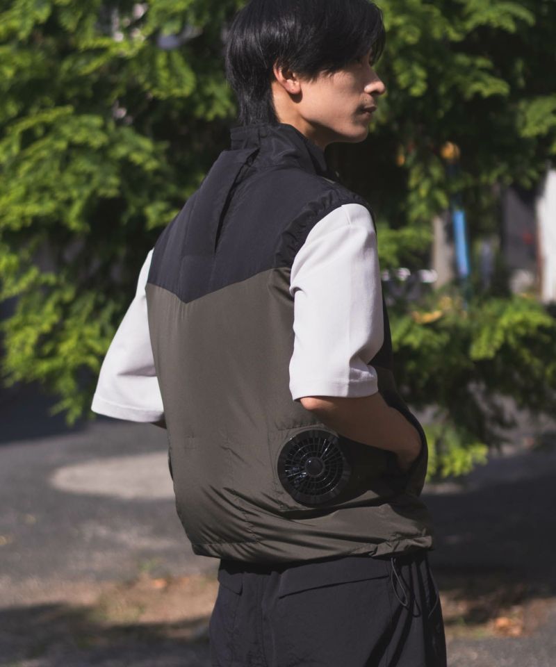 NAVY  空調風神服(R)×EXFROZEN ファン付きベスト メンズ商品画像-16