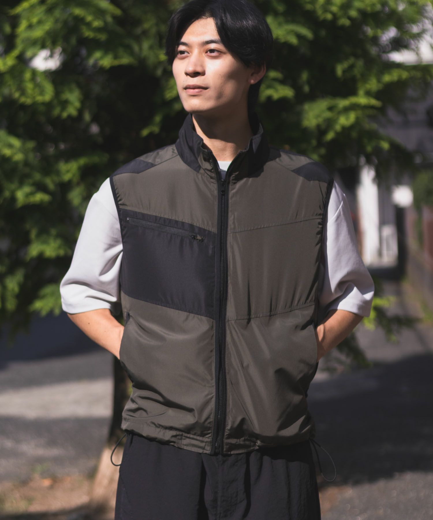 NAVY 空調風神服×EXFROZEN ファン付きベスト メンズ