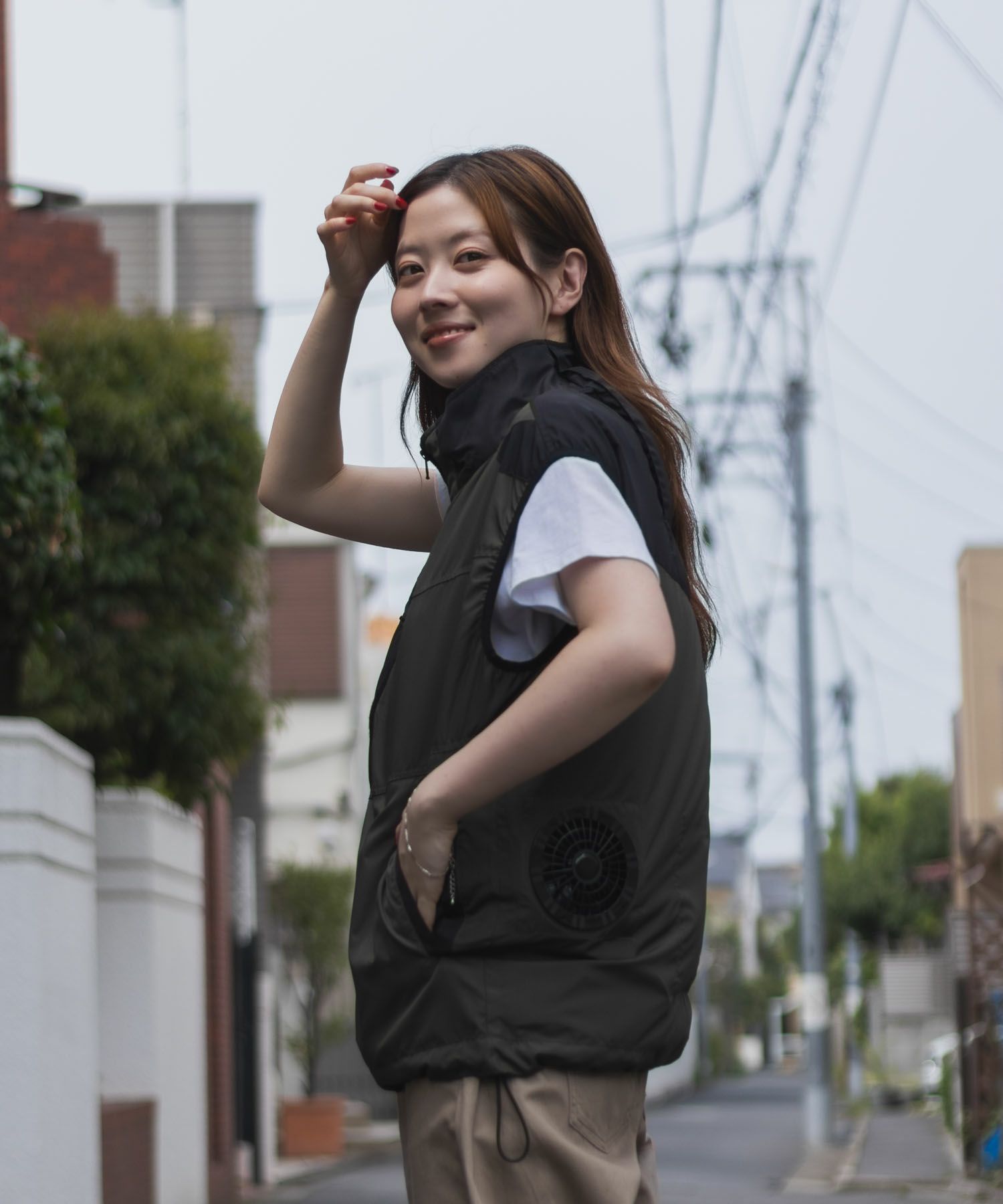 NAVY  空調風神服(R)×EXFROZEN ファン付きベスト メンズ商品画像-19