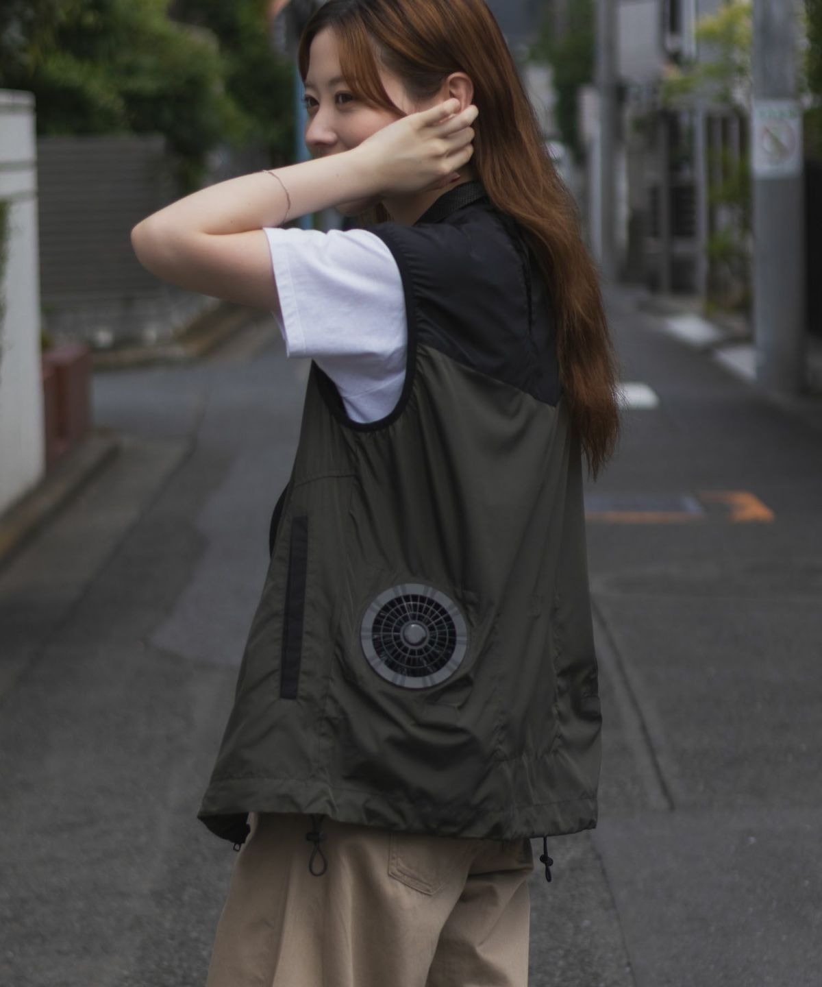 NAVY 空調風神服×EXFROZEN ファン付きベスト メンズ