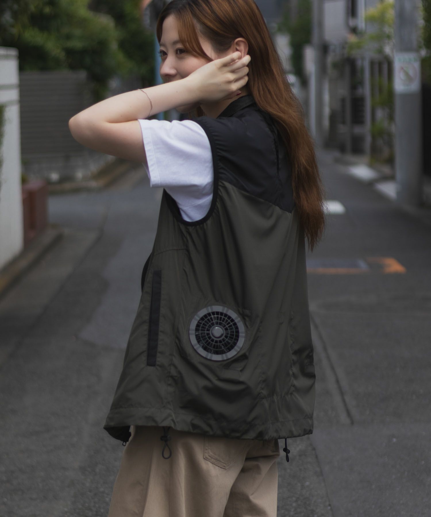 NAVY 空調風神服×EXFROZEN ファン付きベスト メンズ