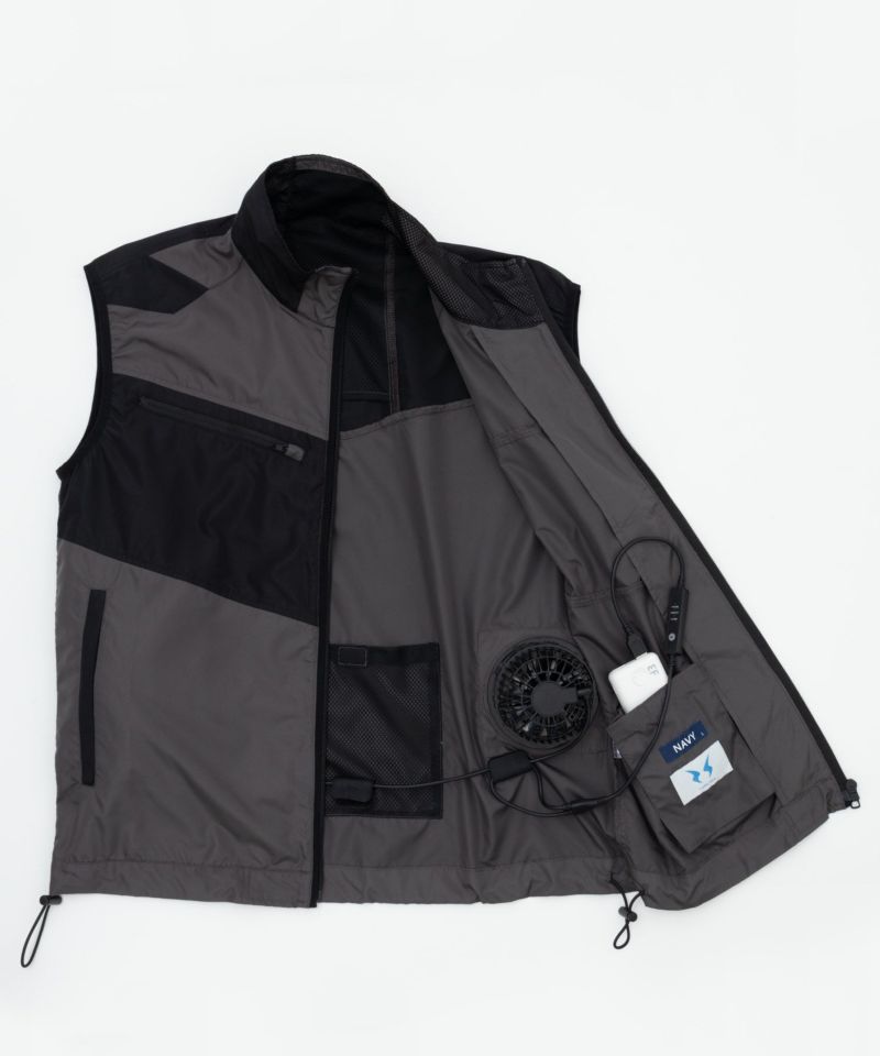 NAVY  空調風神服(R)×EXFROZEN ファン付きベスト メンズ商品画像-30