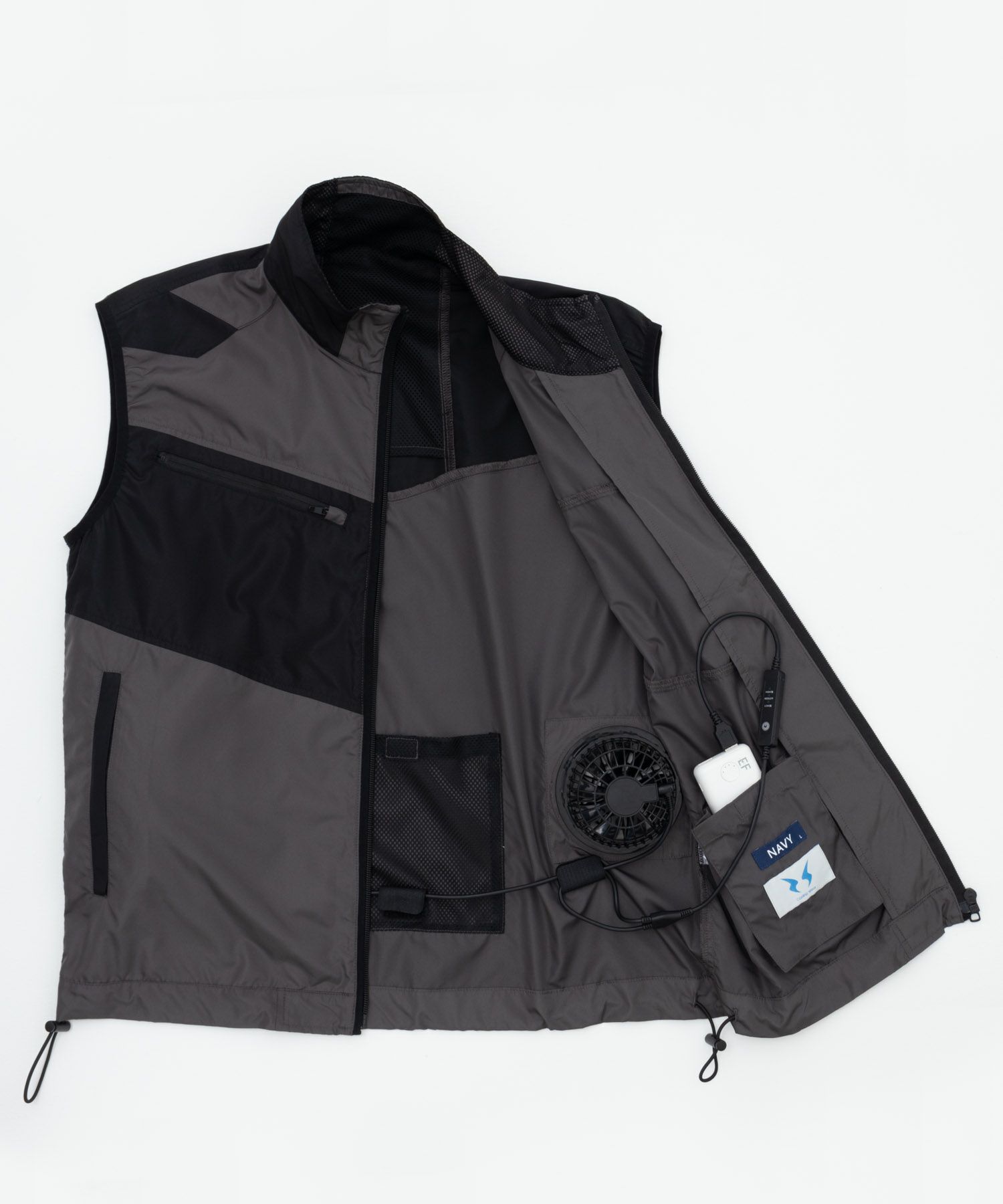 NAVY  空調風神服(R)×EXFROZEN ファン付きベスト メンズ商品サムネイル-30