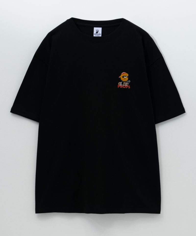 ひげサガラ刺繍ワンポイントTシャツ メンズ