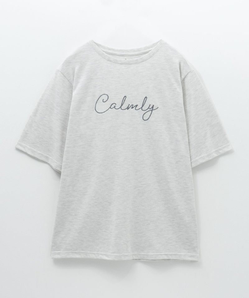 T-GRAPHICS メッセージ刺繍Tシャツ レディース