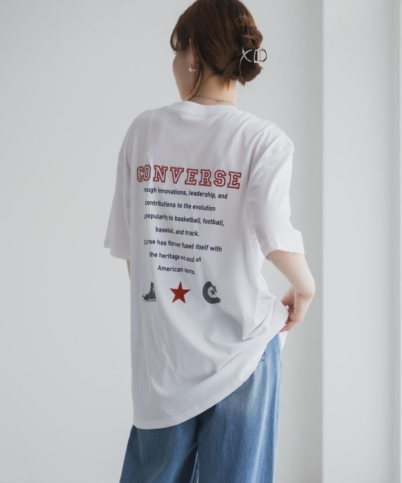 CONVERSE  バック刺繍ルーズTシャツ レディース メール便 対応商品商品画像-2