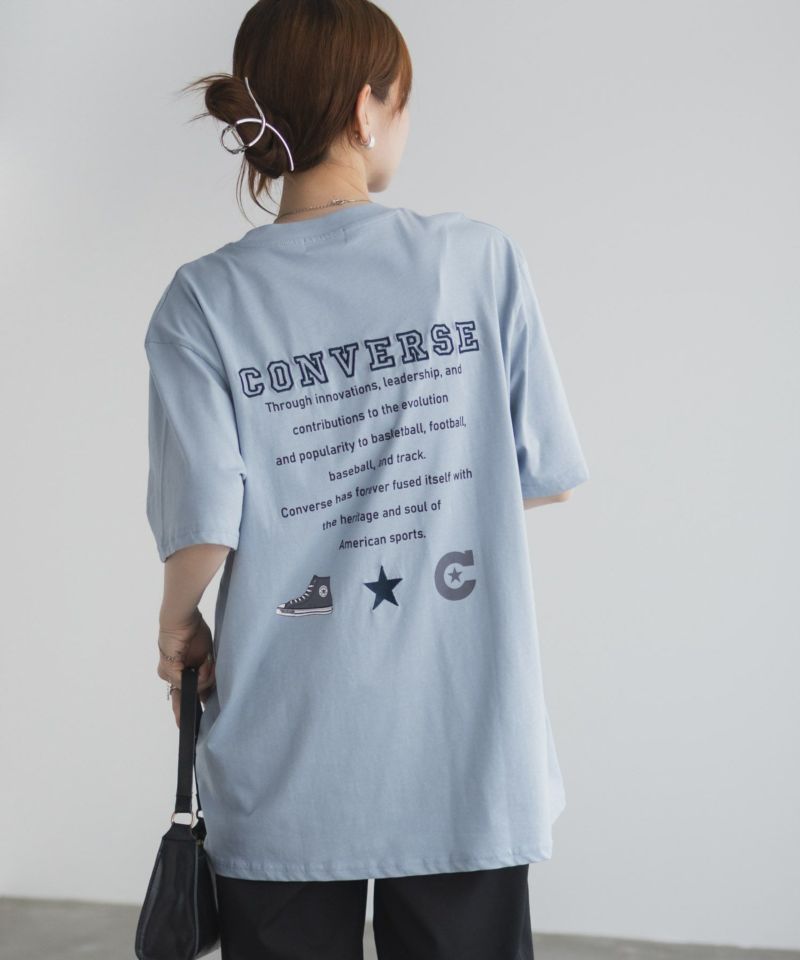 CONVERSE  バック刺繍ルーズTシャツ レディース メール便 対応商品商品画像-4