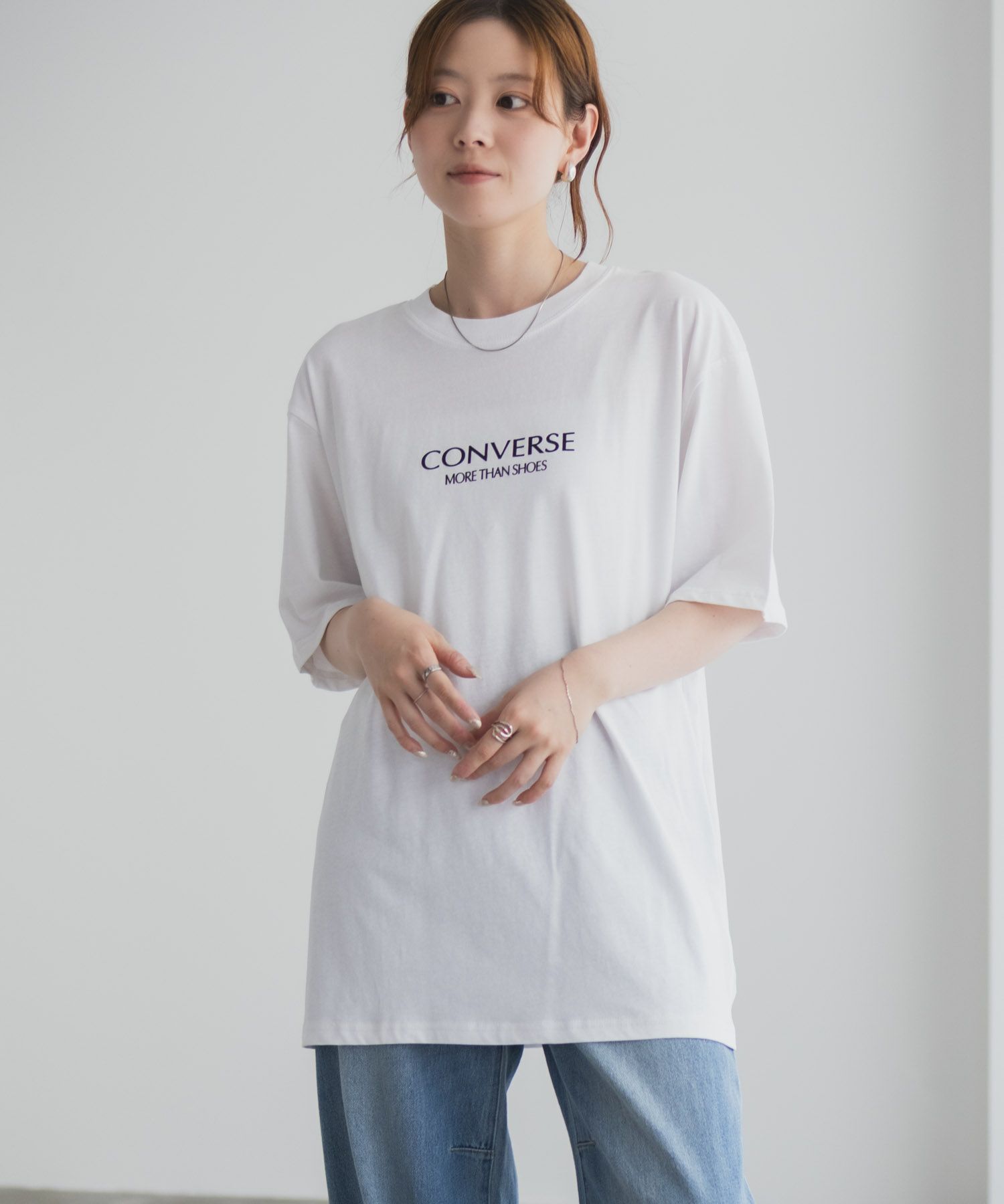CONVERSE  バック刺繍ルーズTシャツ レディース メール便 対応商品商品サムネイル-11