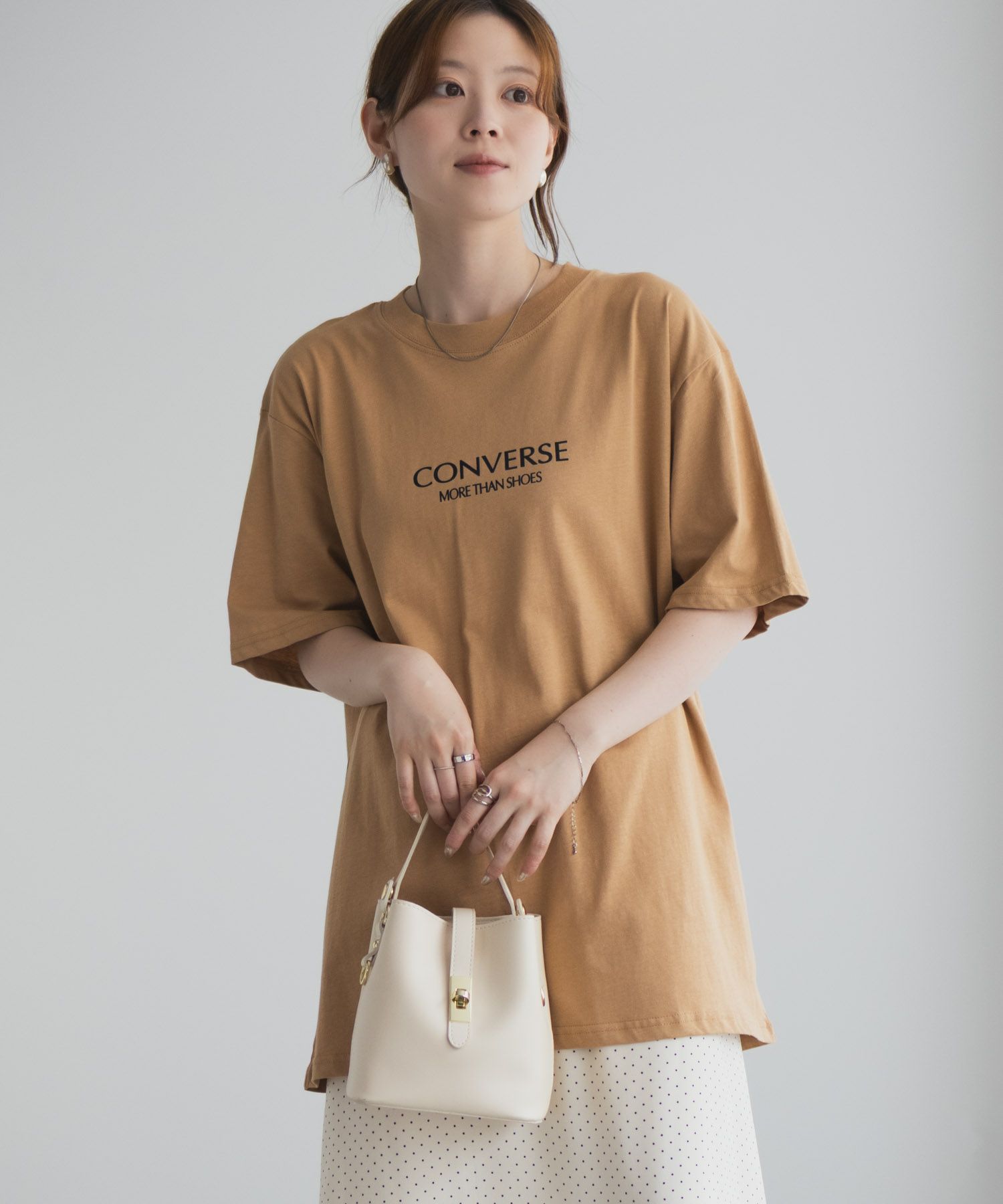 CONVERSE  バック刺繍ルーズTシャツ レディース メール便 対応商品商品サムネイル-16
