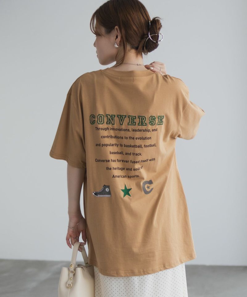 CONVERSE  バック刺繍ルーズTシャツ レディース メール便 対応商品商品画像-17